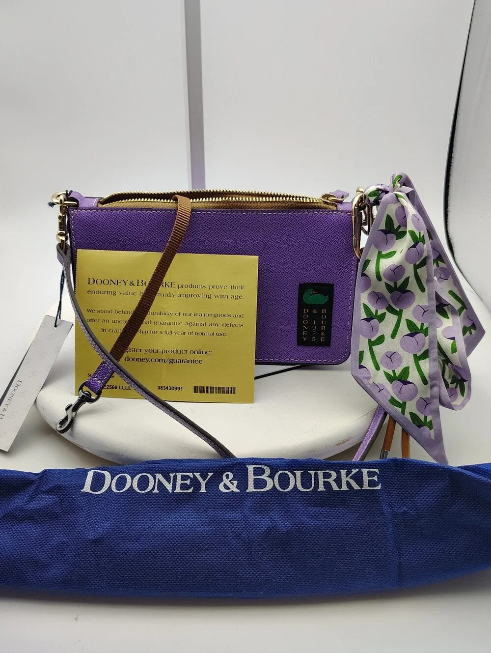 NWT Dooney & Bourke Alpine Demi 20 Purple Shoulder Bag_10